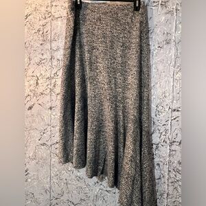 Grey Asymmetrical Sweater Skirt